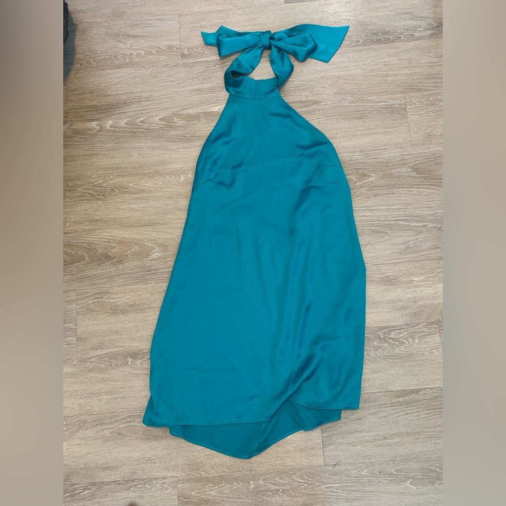 Express Teal Backless Dress Size L
